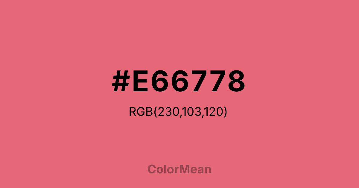 #E66778 color swatch