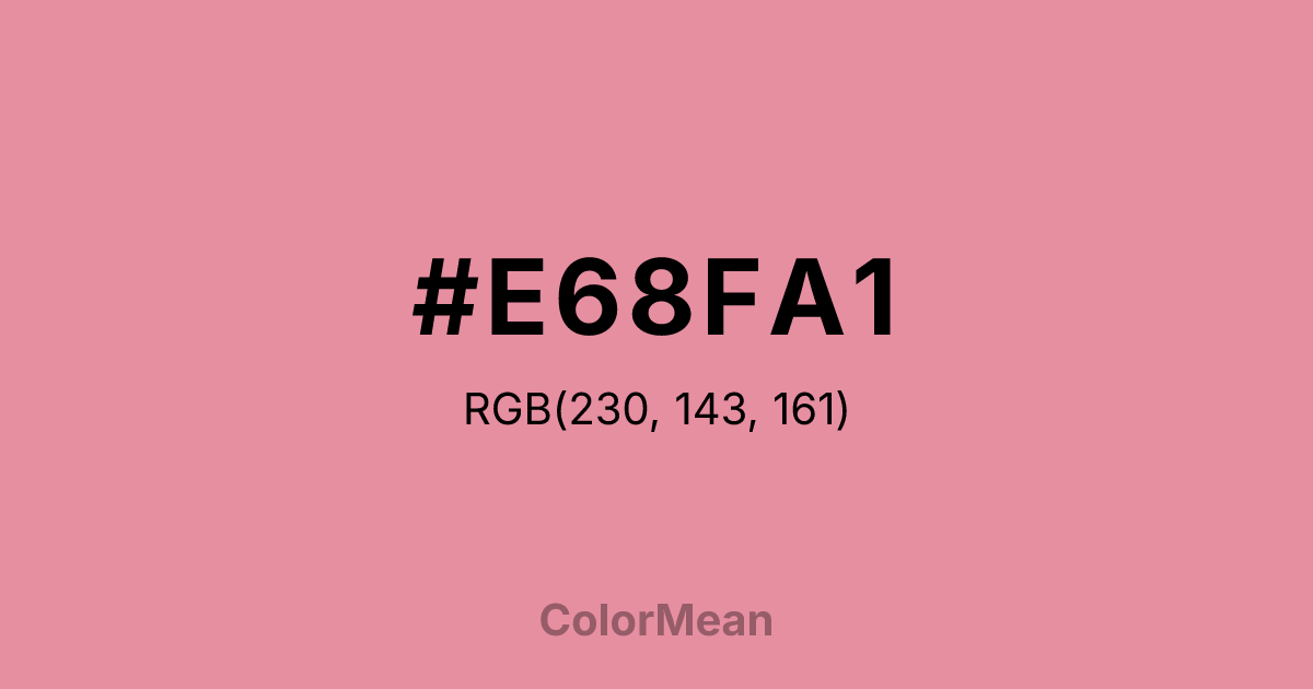 #E68FA1 color swatch