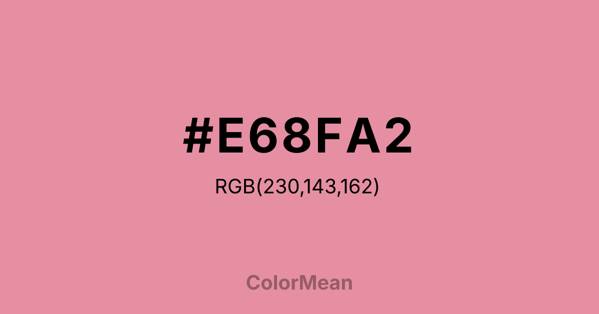 #E68FA2 color swatch