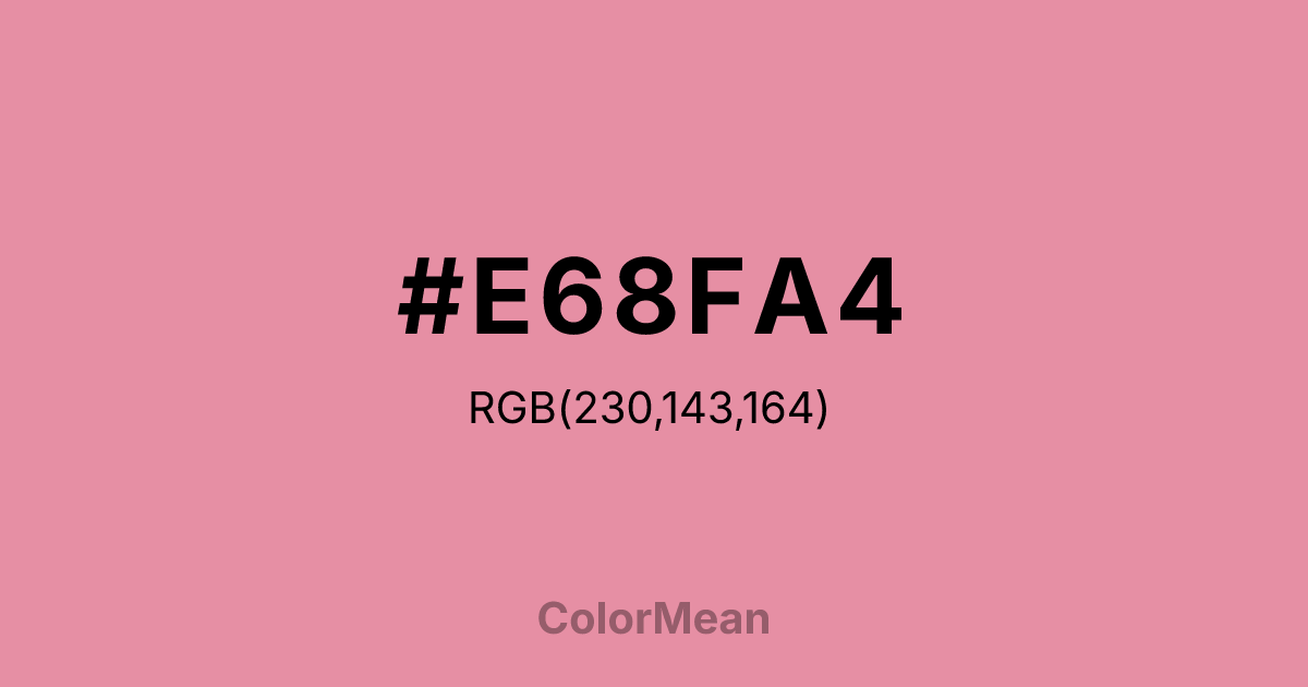 #E68FA4 color swatch