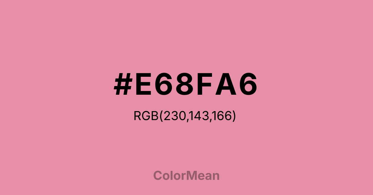 #E68FA6 color swatch