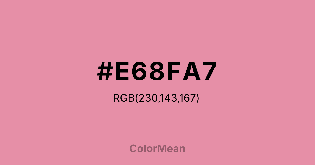 #E68FA7 color swatch