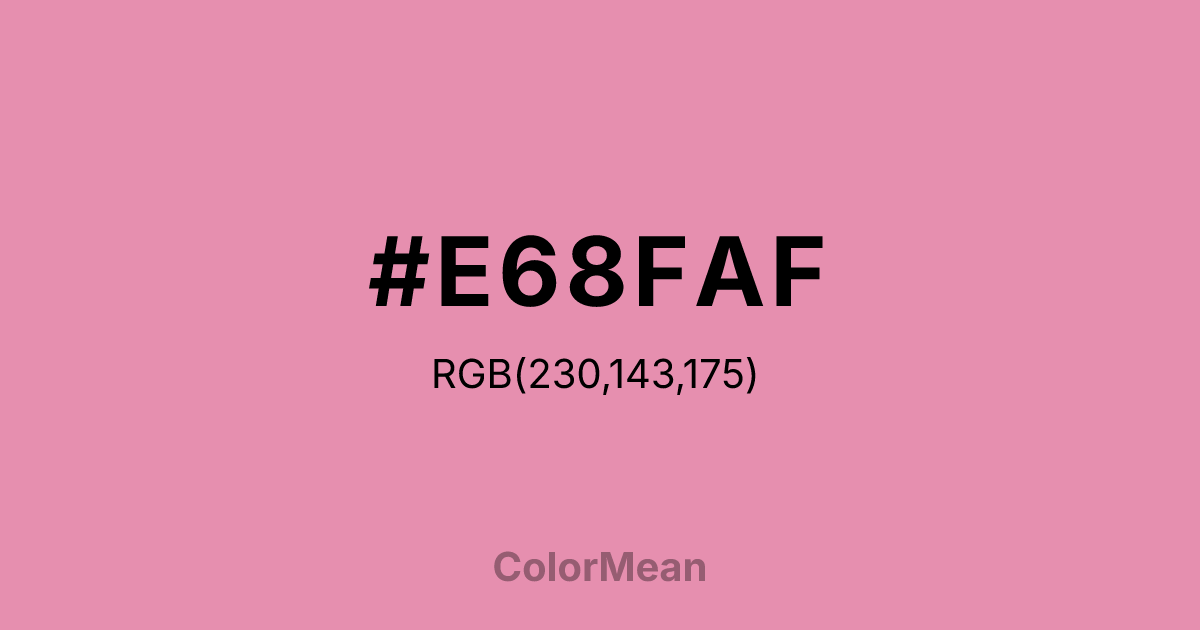 #E68FAF color swatch