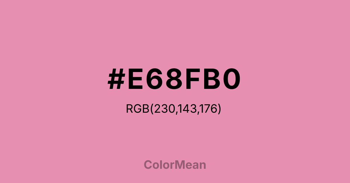 #E68FB0 color swatch
