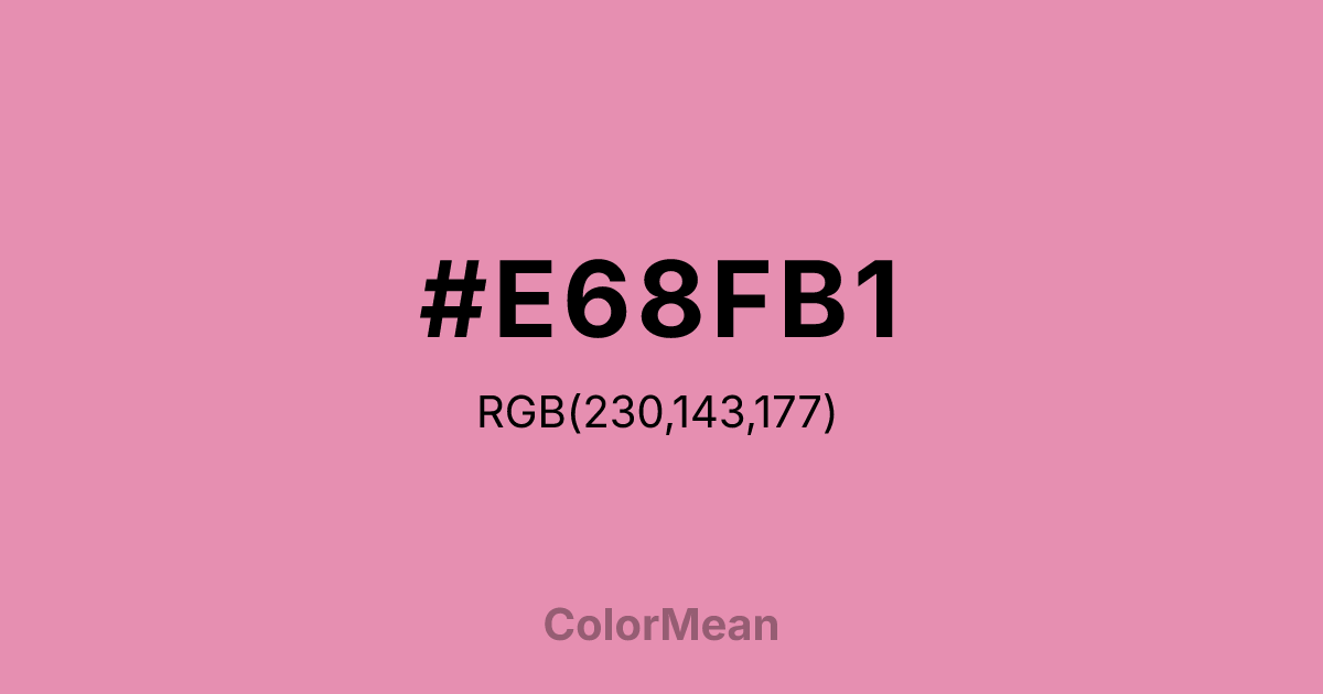 #E68FB1 color swatch