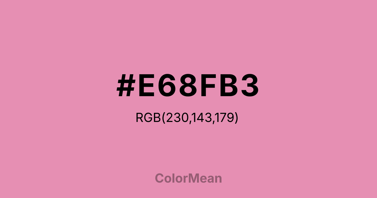 #E68FB3 color swatch
