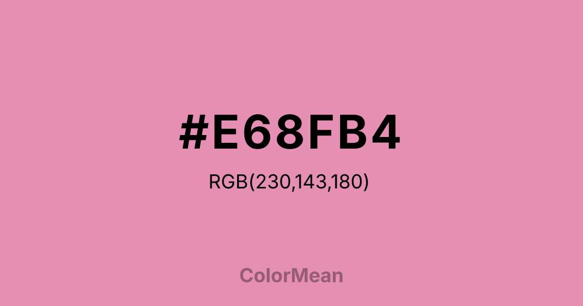 #E68FB4 color swatch