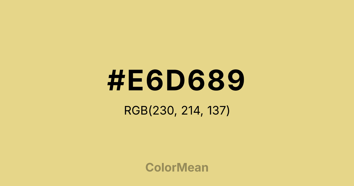 #E6D689 color swatch