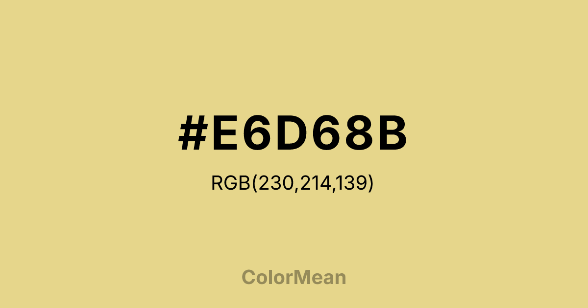 #E6D68B color swatch