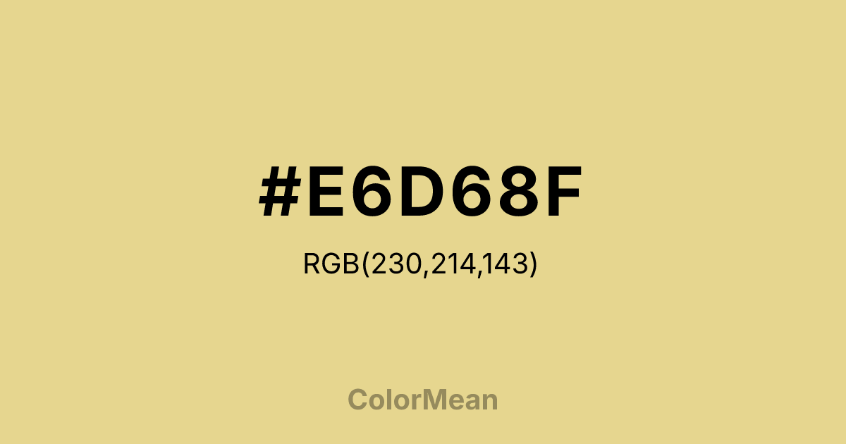 #E6D68F color swatch