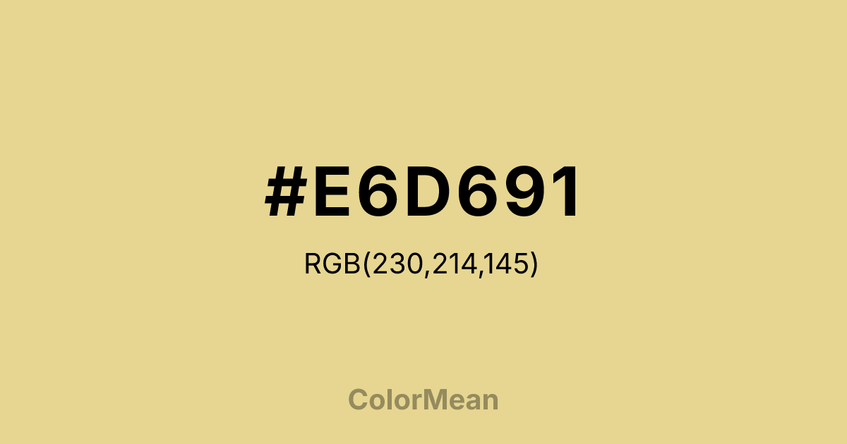 #E6D691 color swatch