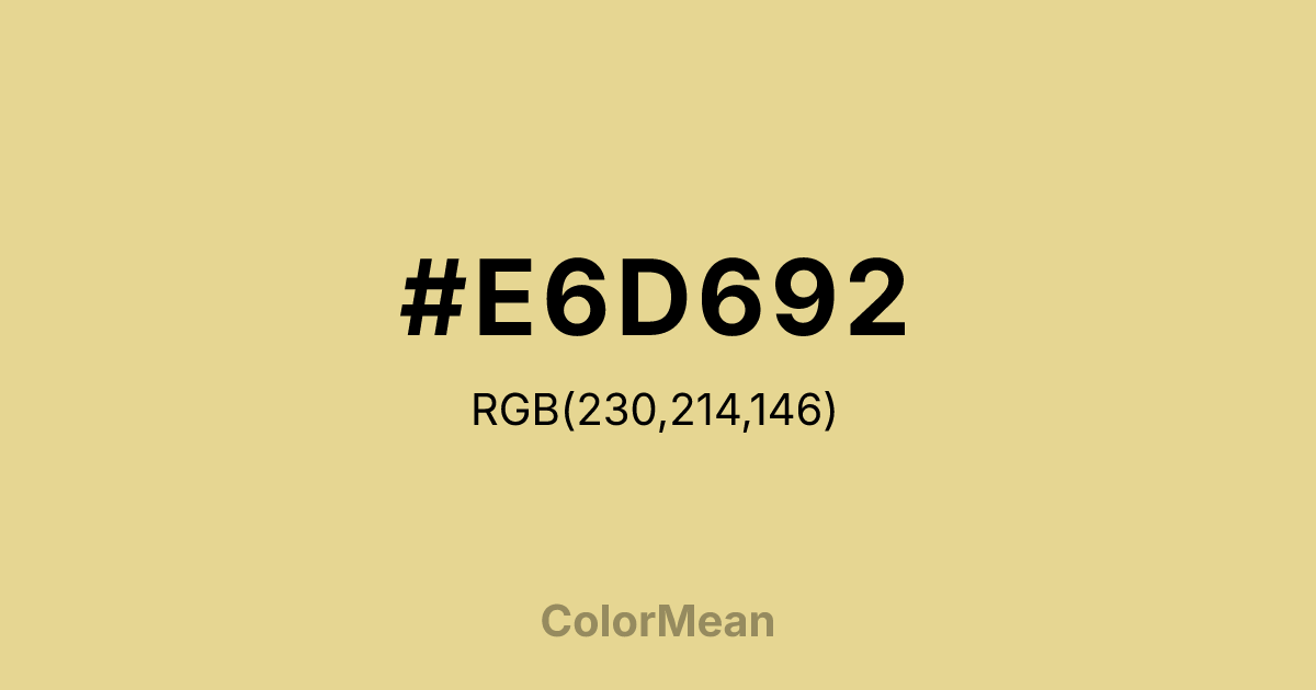 #E6D692 color swatch