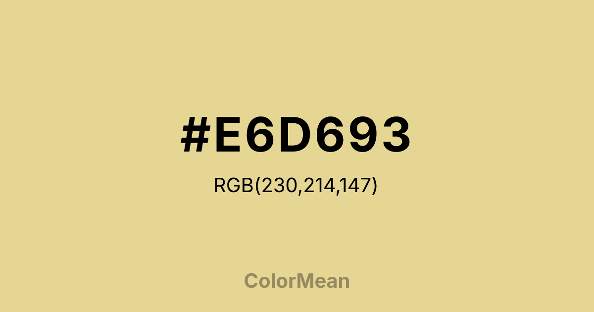 #E6D693 color swatch