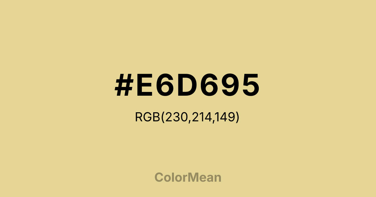 #E6D695 color swatch