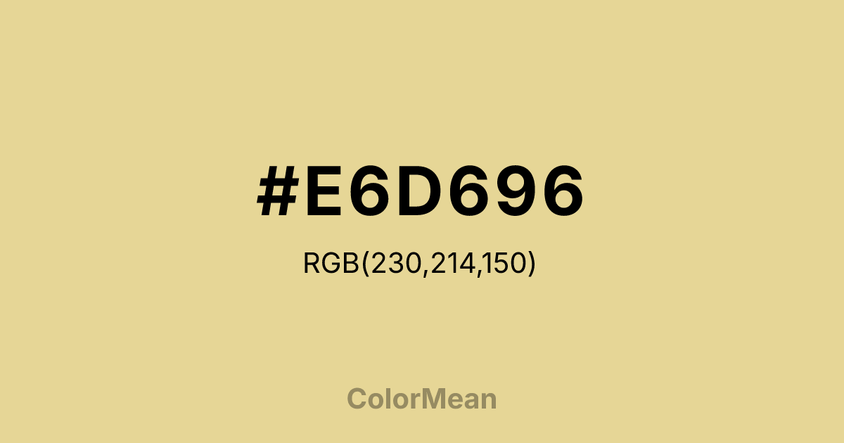 #E6D696 color swatch