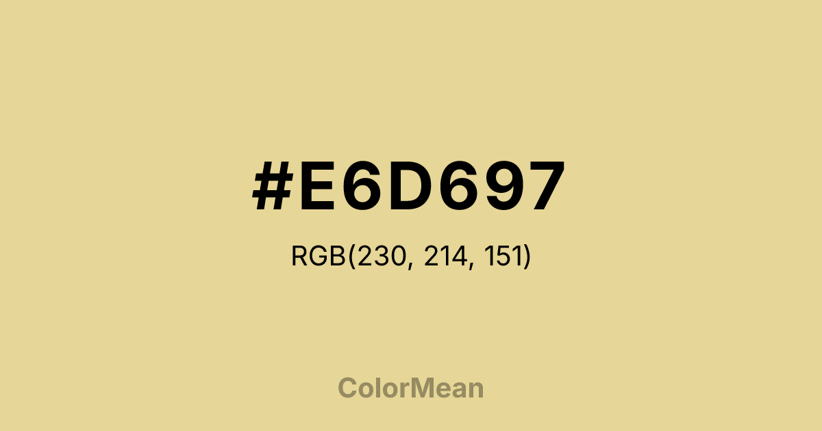 #E6D697 color swatch