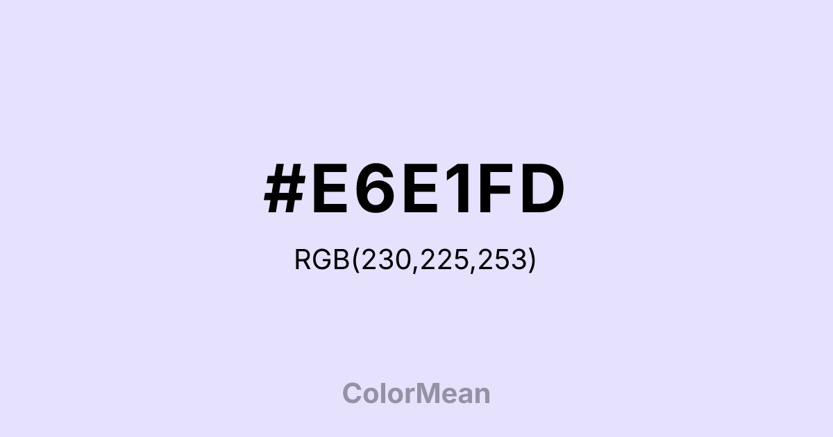 #E6E1FD color swatch