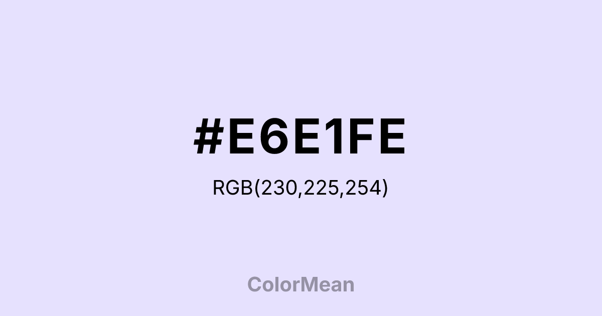 #E6E1FE color swatch