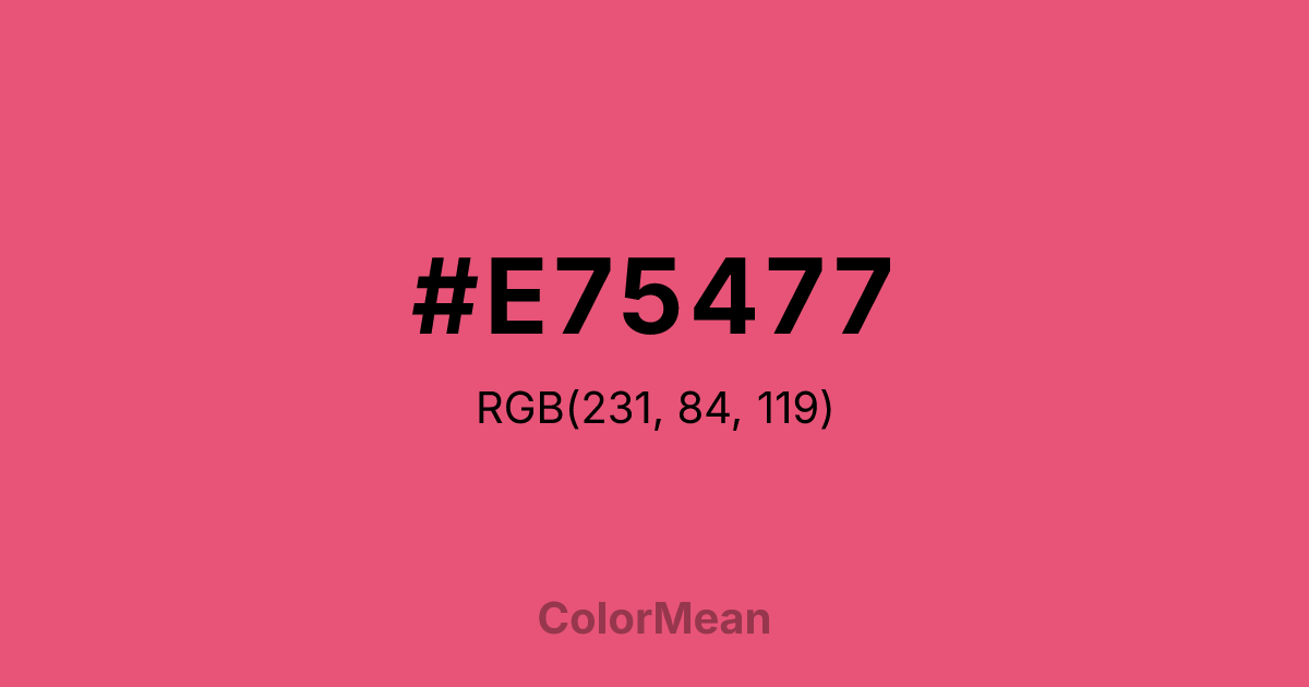 #E75477 color swatch