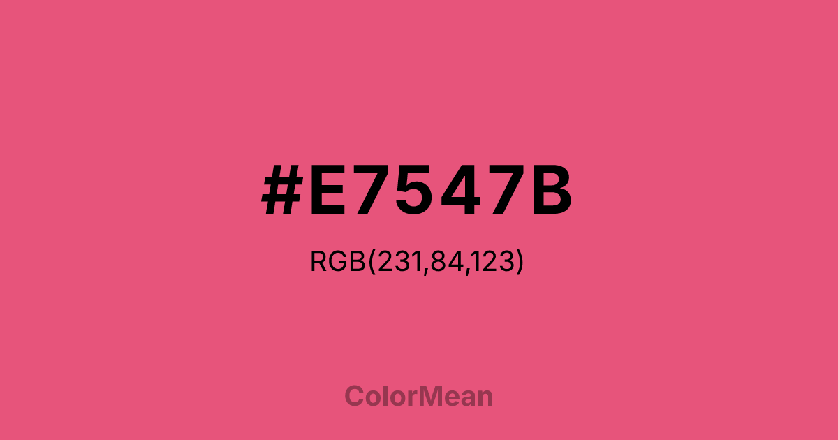 #E7547B color swatch