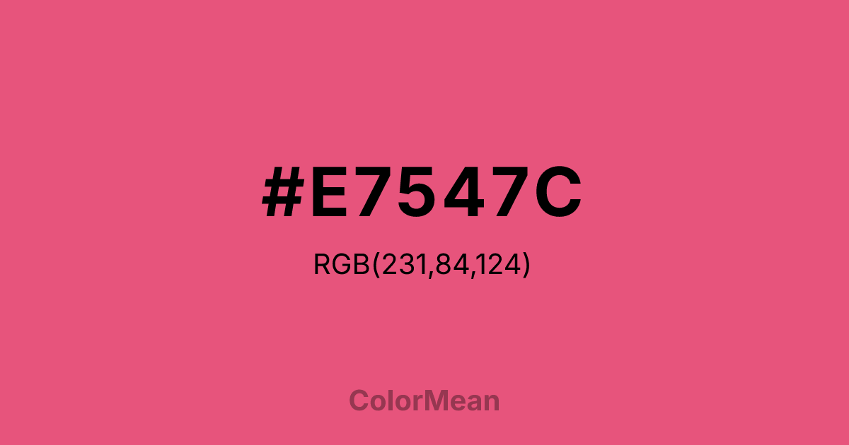 #E7547C color swatch