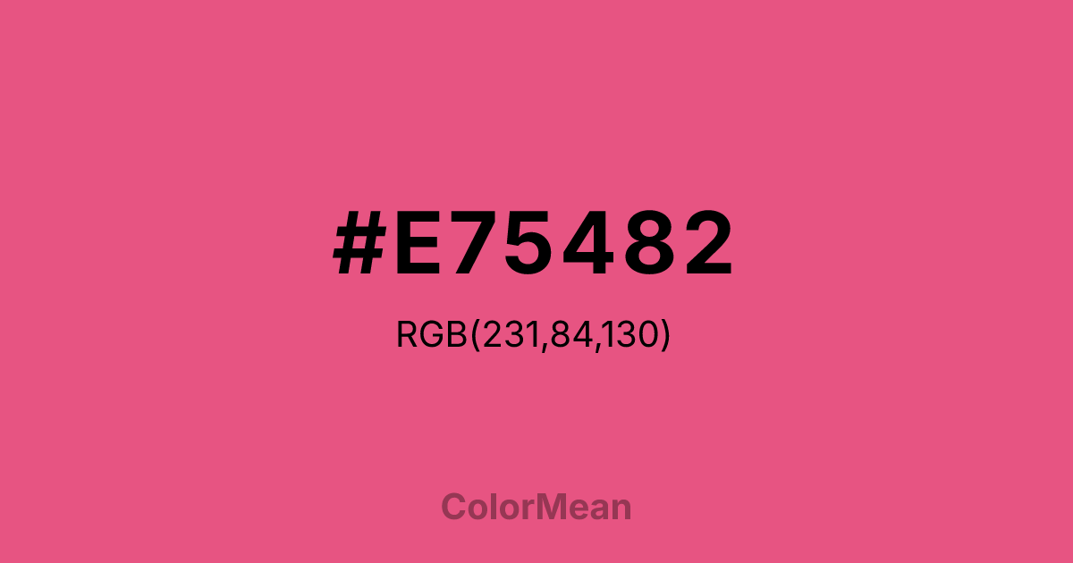 #E75482 color swatch