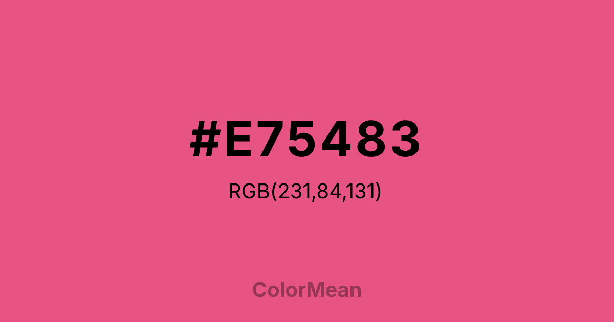 #E75483 color swatch