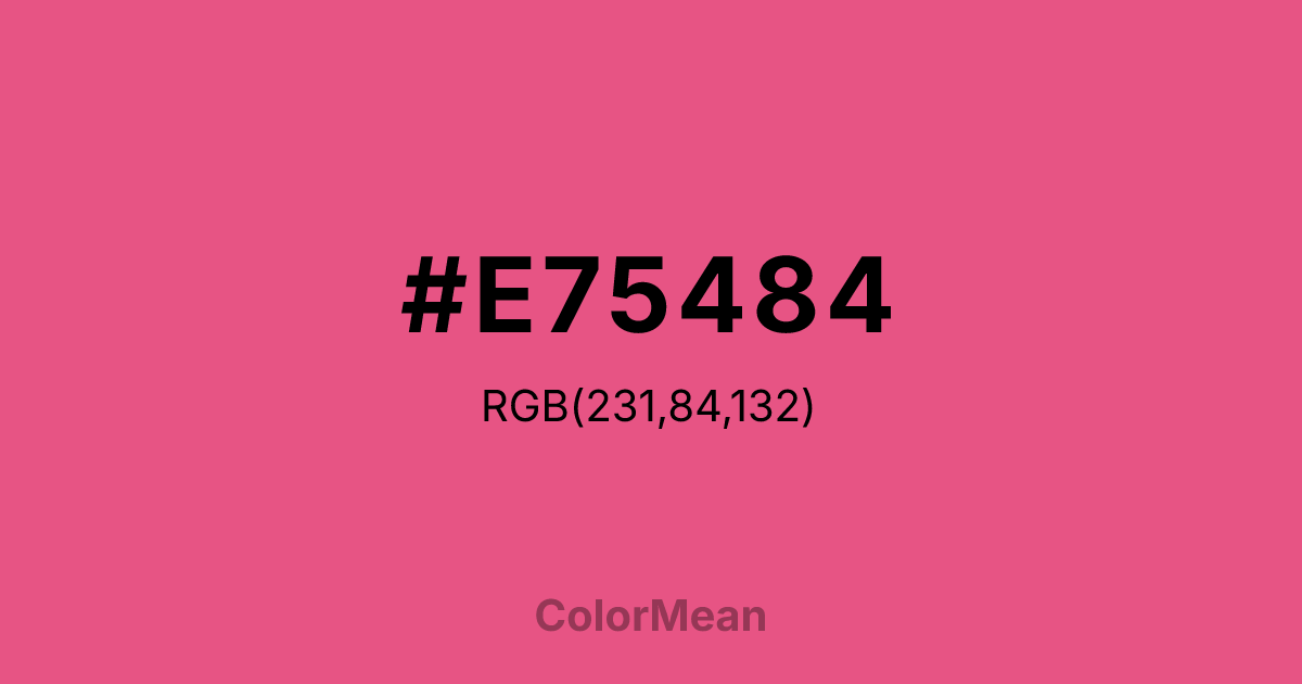 #E75484 color swatch