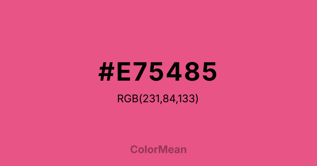 #E75485 color swatch