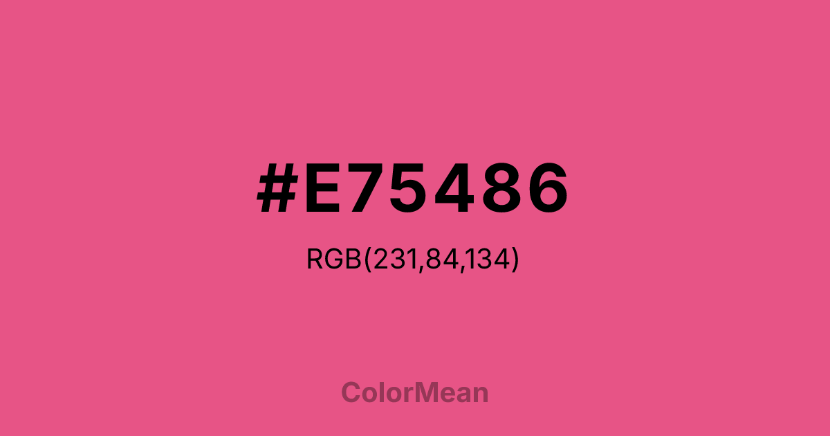 #E75486 color swatch