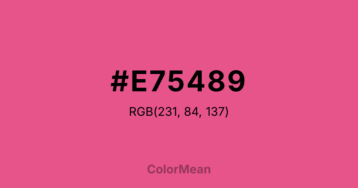 #E75489 color swatch