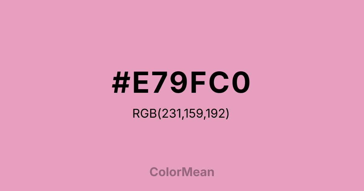 #E79FC0 color swatch