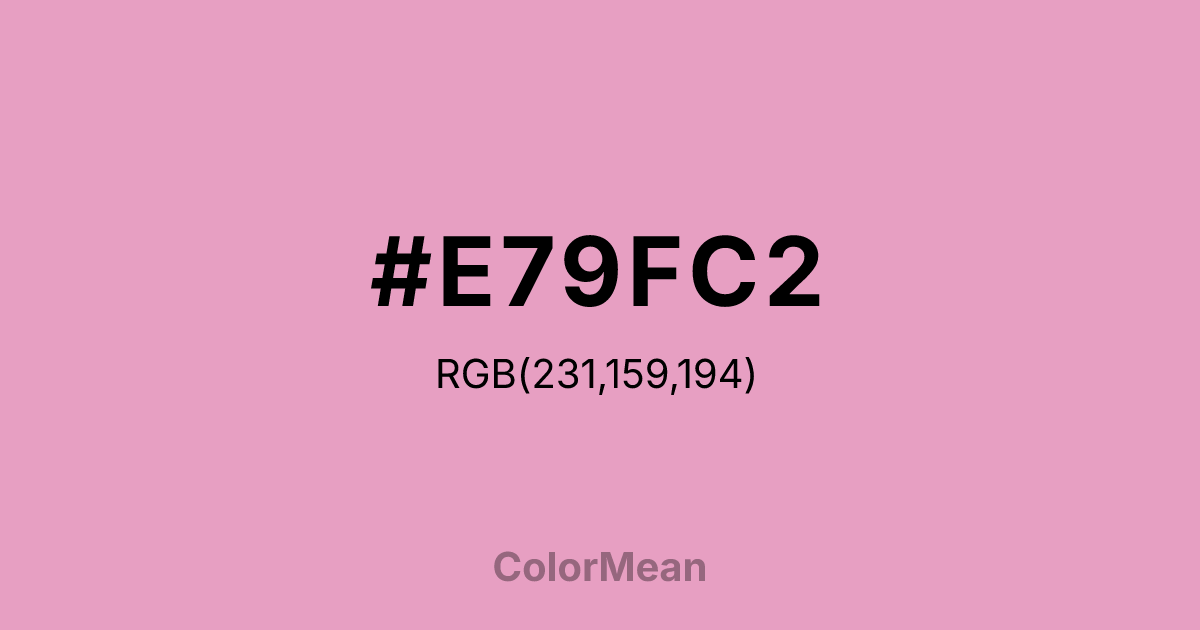 #E79FC2 color swatch