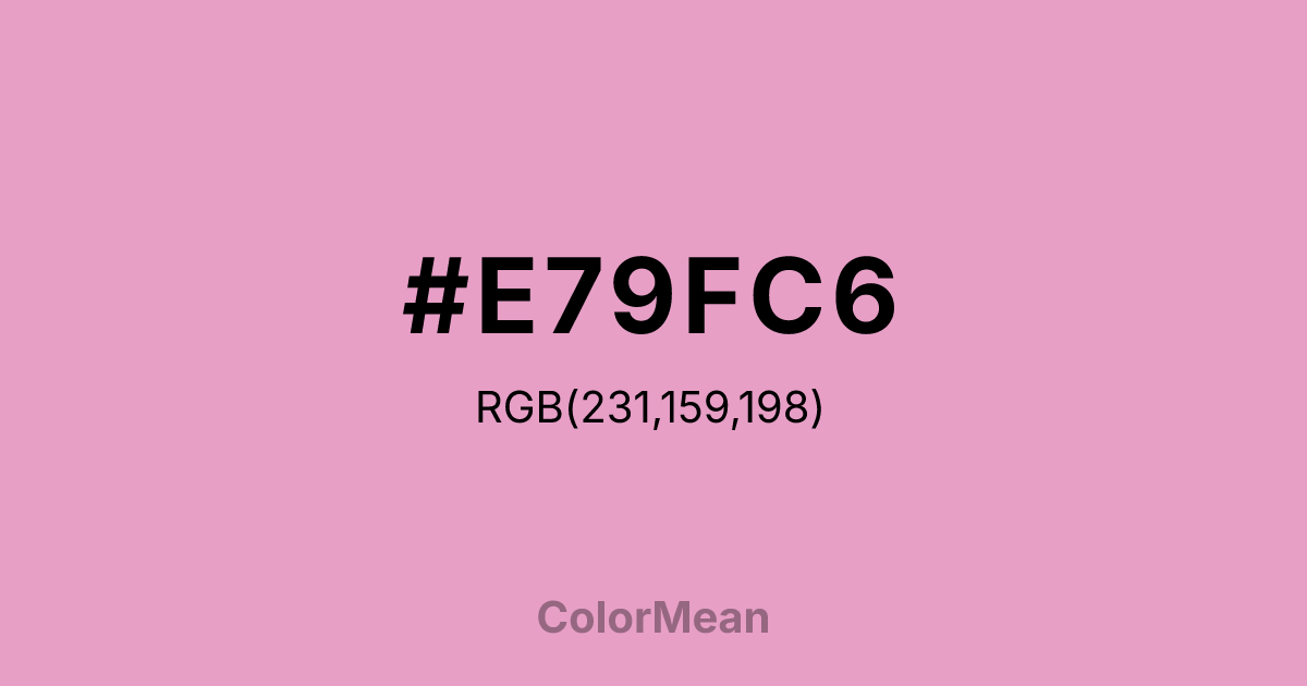 #E79FC6 color swatch