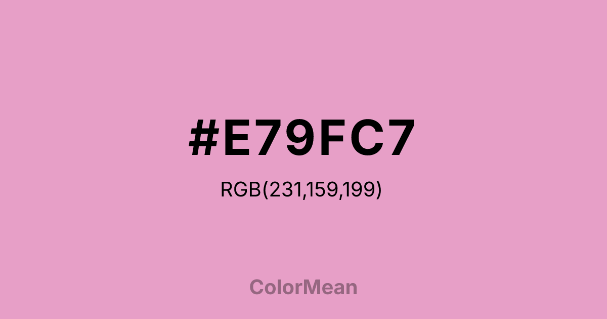 #E79FC7 color swatch