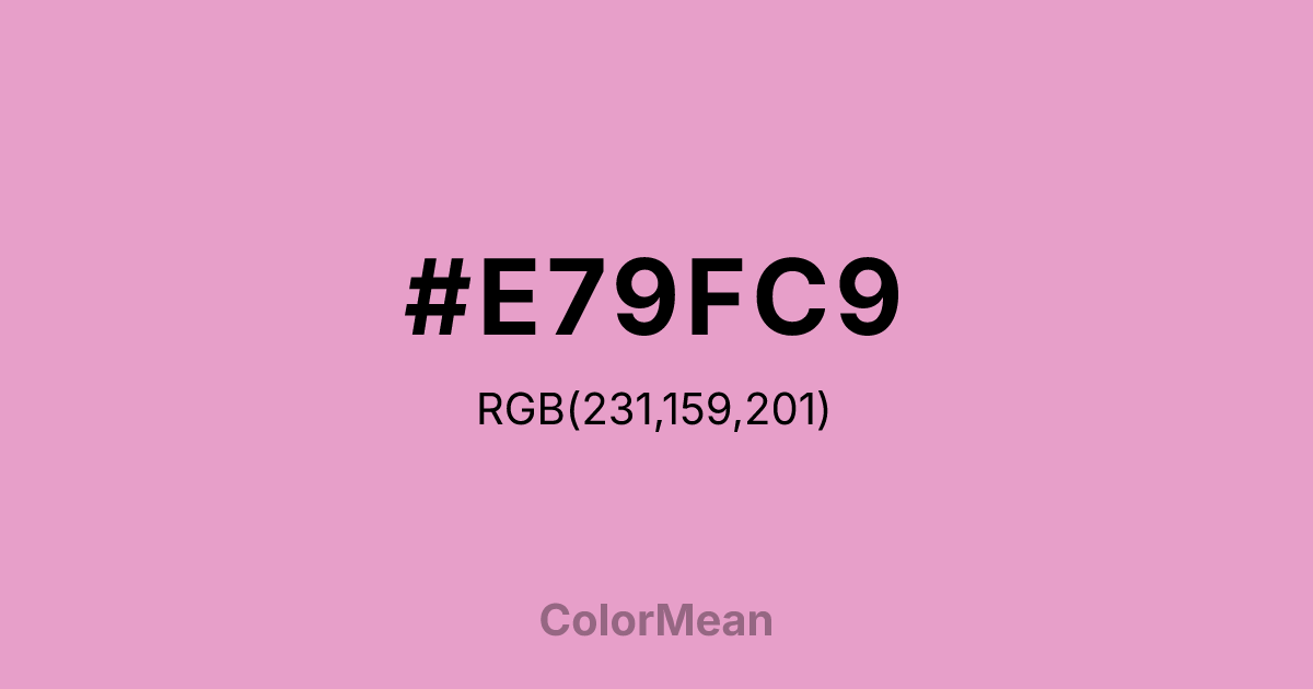 #E79FC9 color swatch