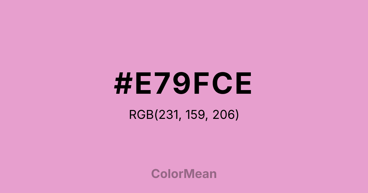 #E79FCE color swatch