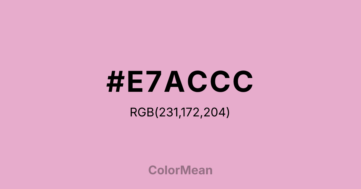 #E7ACCC color swatch
