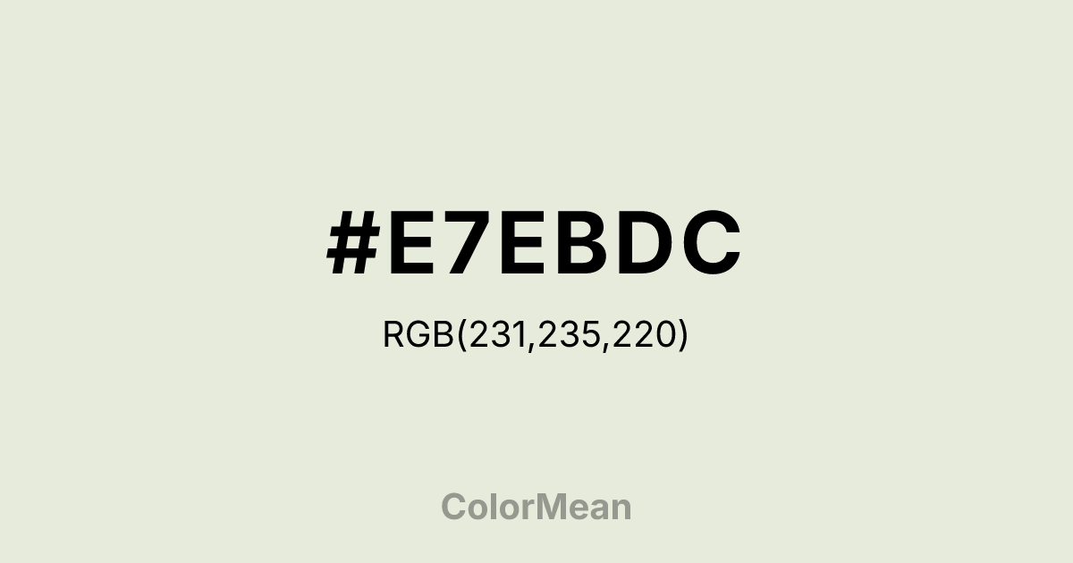 #E7EBDC color swatch
