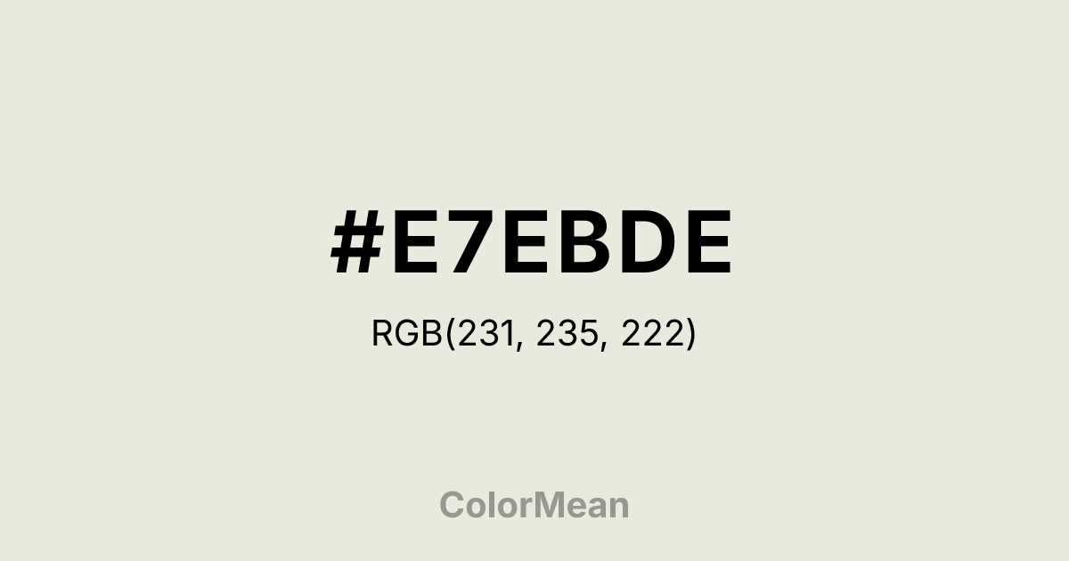 #E7EBDE color swatch