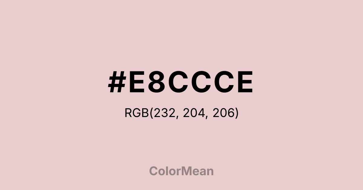 #E8CCCE color swatch