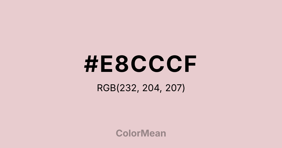 #E8CCCF color swatch