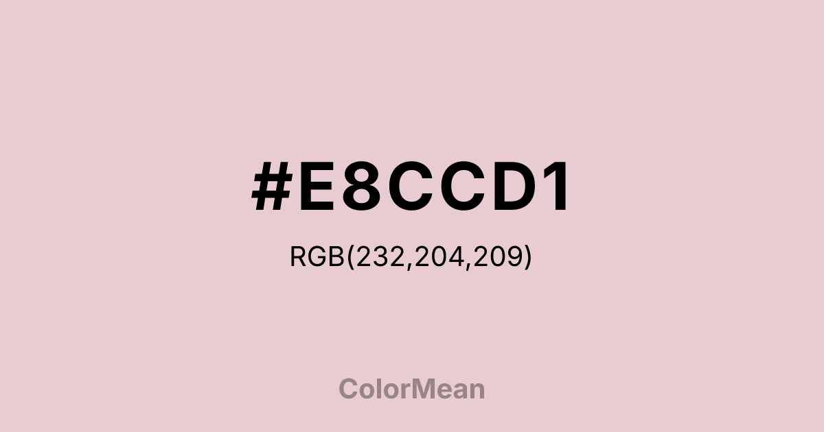 #E8CCD1 color swatch