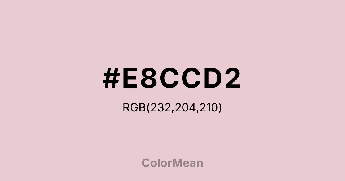 #E8CCD2 color swatch
