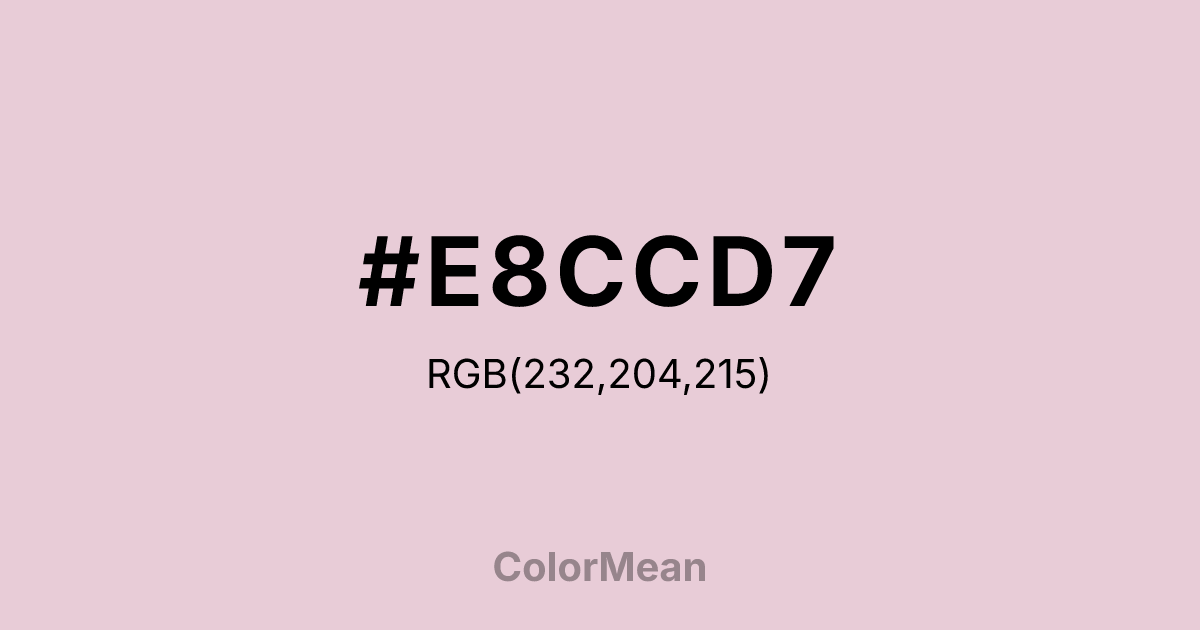 #E8CCD7 color swatch