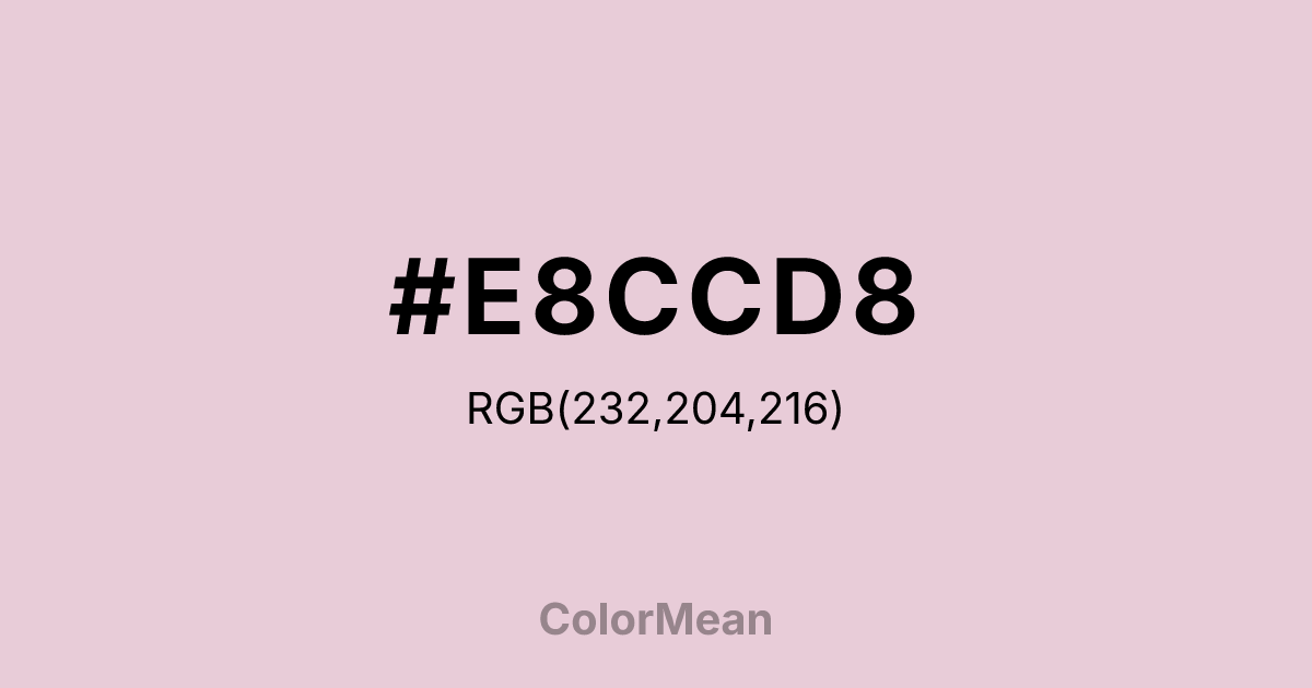 #E8CCD8 color swatch