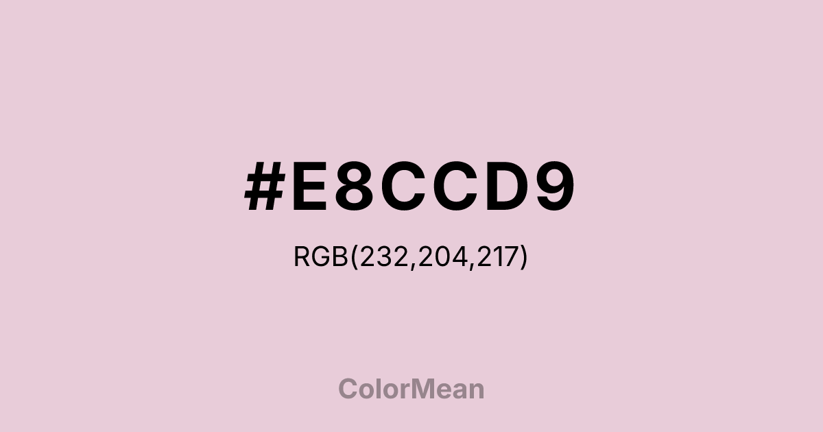 #E8CCD9 color swatch