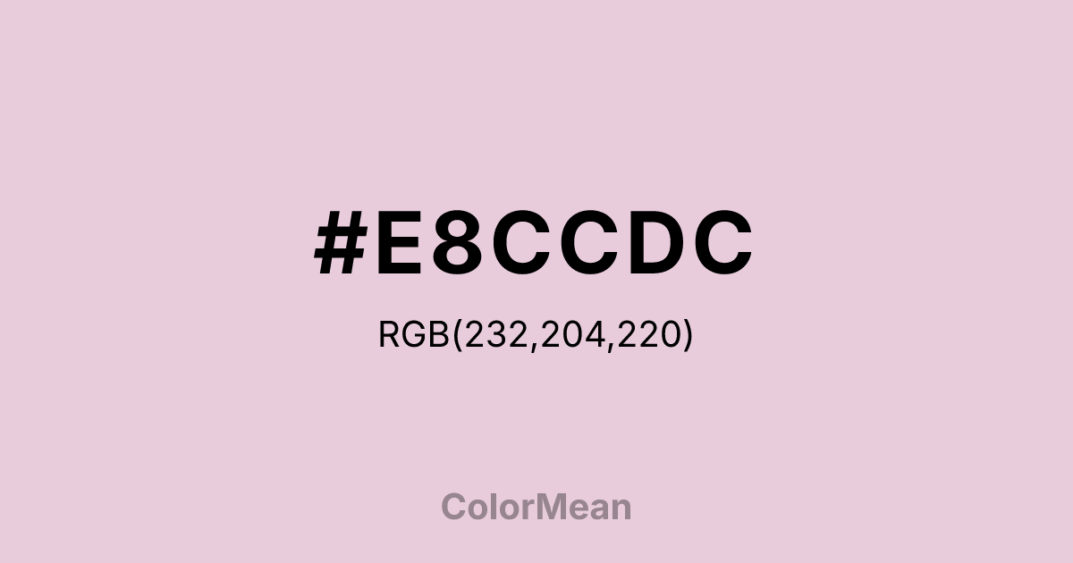 #E8CCDC color swatch