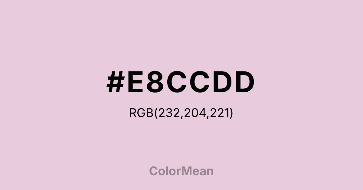 #E8CCDD color swatch