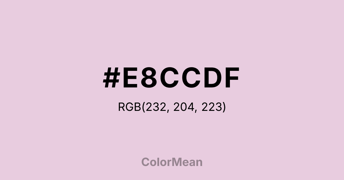 #E8CCDF color swatch